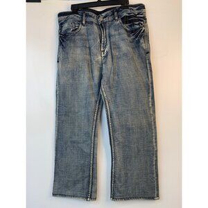 NWT Buffalo David Bitton Mens 36 x 28  Short Distressed Denim Jeans 9011 Cotton
